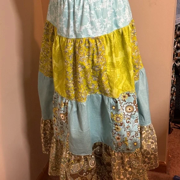 Patchwork Floral Maxi Skirt - Multicolor - Picture 6 of 13